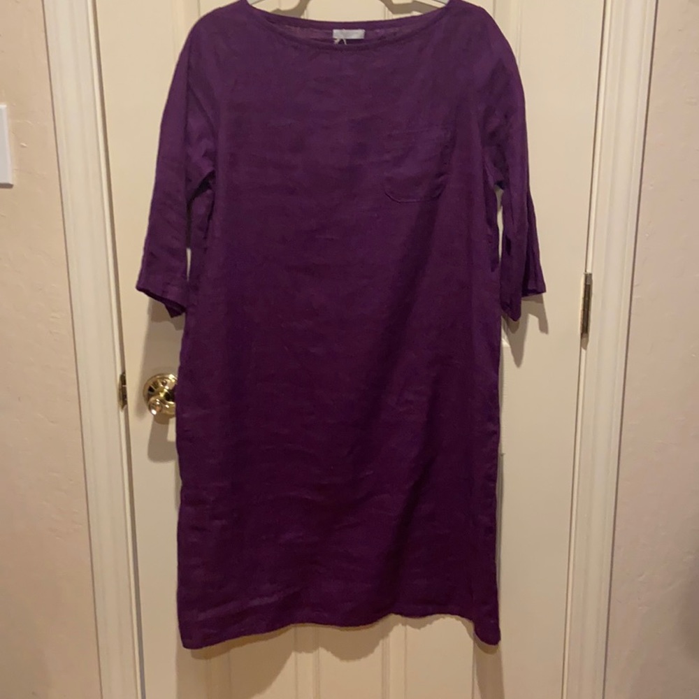 Plum Colored Linen Dress by Fog Linen. NWT